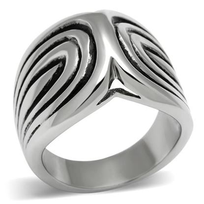 Picture of TK521 - Stainless Steel Ring High polished (no plating) Women No Stone No Stone