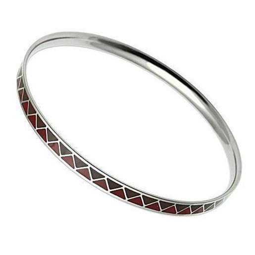 Picture of TK529 - Stainless Steel Bangle High polished (no plating) Women Epoxy Siam