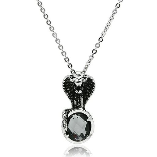 Picture of TK552 - Stainless Steel Necklace High polished (no plating) Men Synthetic Jet