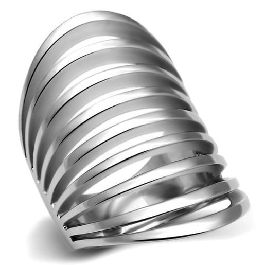 Picture of TK665 - Stainless Steel Ring High polished (no plating) Women No Stone No Stone