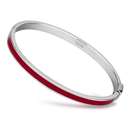 Picture of TK744 - Stainless Steel Bangle High polished (no plating) Women Epoxy Siam