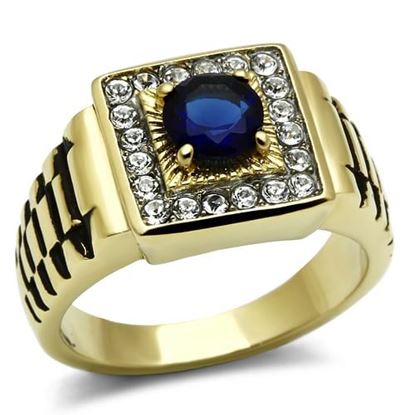 Picture of TK754 - Stainless Steel Ring Two-Tone IP Gold (Ion Plating) Men Synthetic Montana