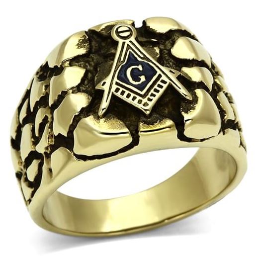 Picture of TK778 - Stainless Steel Ring IP Gold(Ion Plating) Men No Stone No Stone