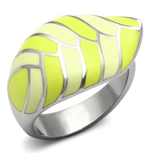 Picture of TK801 - Stainless Steel Ring High polished (no plating) Women Epoxy Multi Color