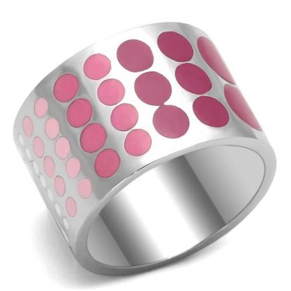 Picture of TK820 - Stainless Steel Ring High polished (no plating) Women Epoxy Multi Color