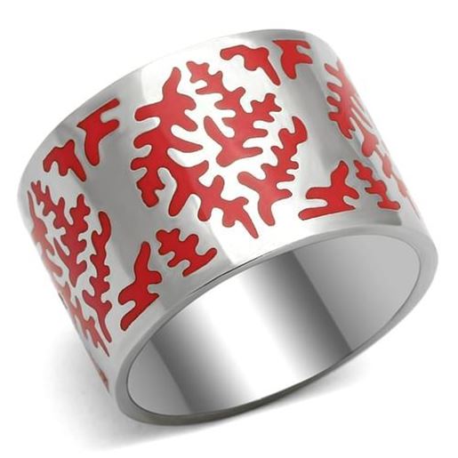 Picture of TK821 - Stainless Steel Ring High polished (no plating) Women Epoxy Siam