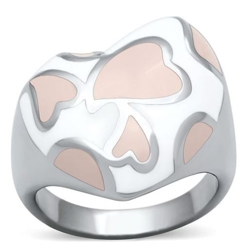 Picture of TK843 - Stainless Steel Ring High polished (no plating) Women Epoxy Multi Color