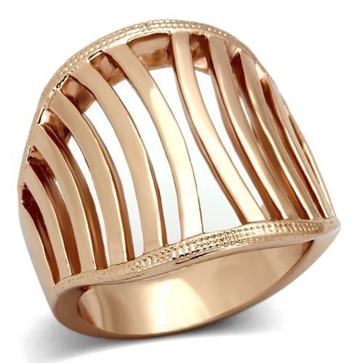 Picture of TK859 - Stainless Steel Ring IP Rose Gold(Ion Plating) Women No Stone No Stone