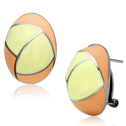 Picture of TK899 - Stainless Steel Earrings High polished (no plating) Women Epoxy Multi Color