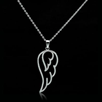 Picture of TS034 - 925 Sterling Silver Necklace Rhodium Women AAA Grade CZ Clear