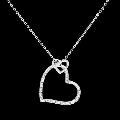 Picture of TS060 - 925 Sterling Silver Necklace Rhodium Women AAA Grade CZ Clear