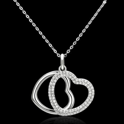 Picture of TS128 - 925 Sterling Silver Necklace Rhodium Women AAA Grade CZ Clear