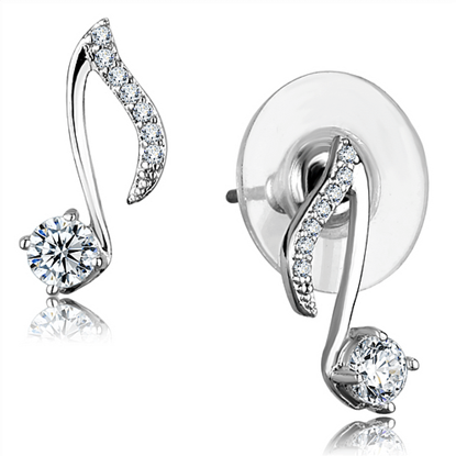 Picture of TS284 - 925 Sterling Silver Earrings Rhodium Women AAA Grade CZ Clear