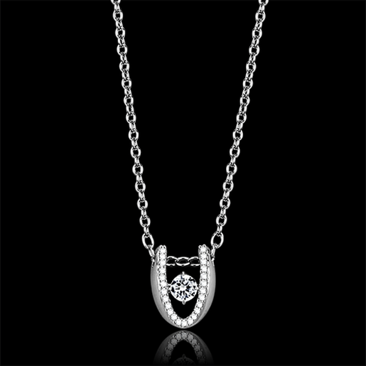 Picture of TS572 - 925 Sterling Silver Necklace Rhodium Women AAA Grade CZ Clear