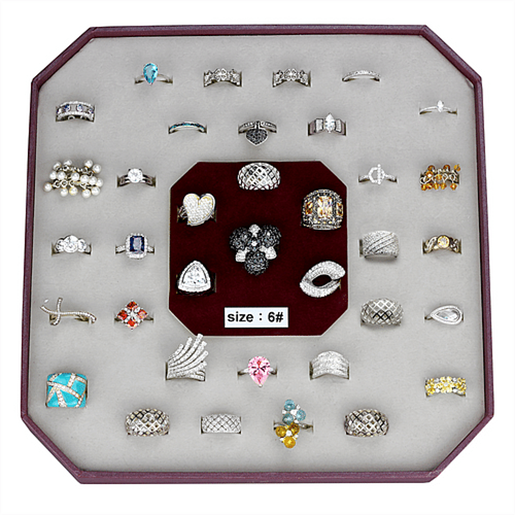 Picture of VK925-001-SIZE6 - 925 Sterling Silver Ring Assorted Unisex Assorted Assorted