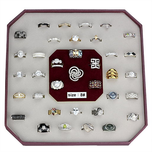 Picture of VK925-002-SIZE8 - 925 Sterling Silver Ring Assorted Unisex Assorted Assorted