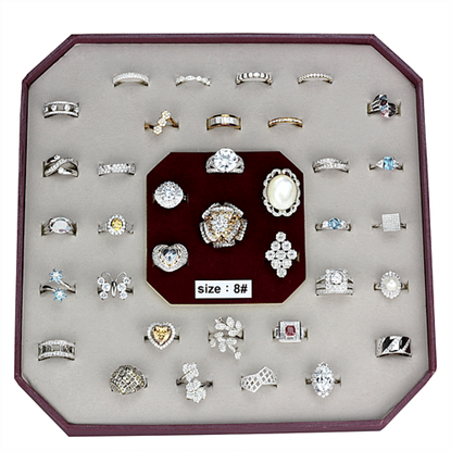 Picture of VK925-003-SIZE8 - 925 Sterling Silver Ring Assorted Unisex Assorted Assorted