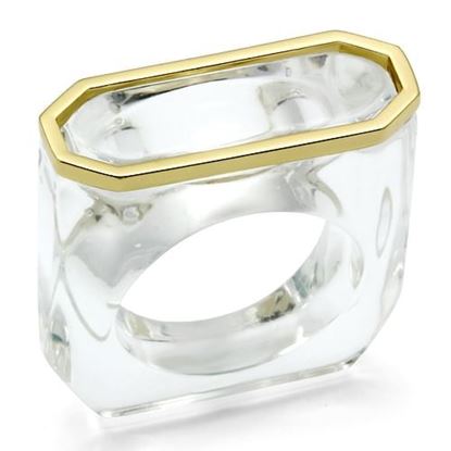 Picture of VL016 - Brass Ring Gold Women Synthetic Clear