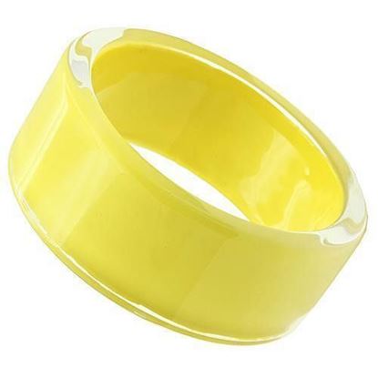 Picture of VL042 - Resin Bangle N/A Women Synthetic Citrine Yellow