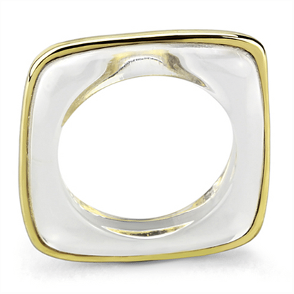 Picture of VL081 - Brass Ring IP Gold(Ion Plating) Women Synthetic Clear