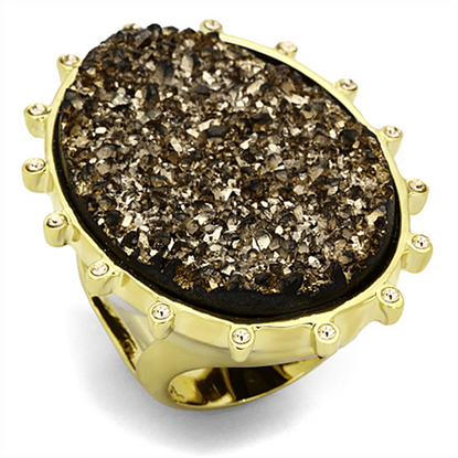 Изображение VL087 - Brass Ring IP Gold(Ion Plating) Women Synthetic Champagne