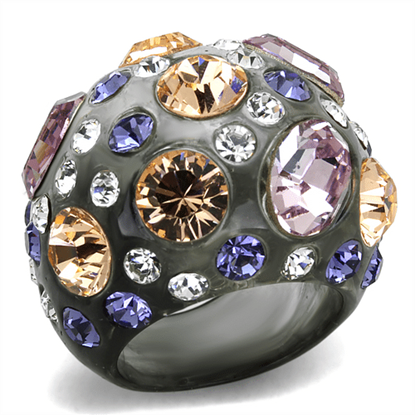 Image de VL114 - Resin Ring N/A Women Top Grade Crystal Multi Color