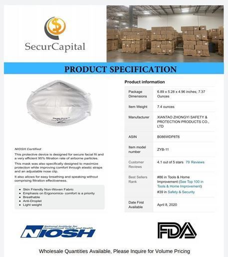  N-95 Masks NIOSH’s AUCTION