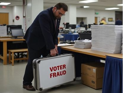 Suitcase with fraudulent ballots